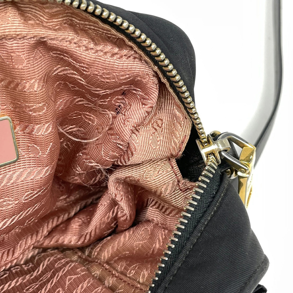 Prada Logo Shoulder Bag Rion Nero Black - Picture 5 of 6